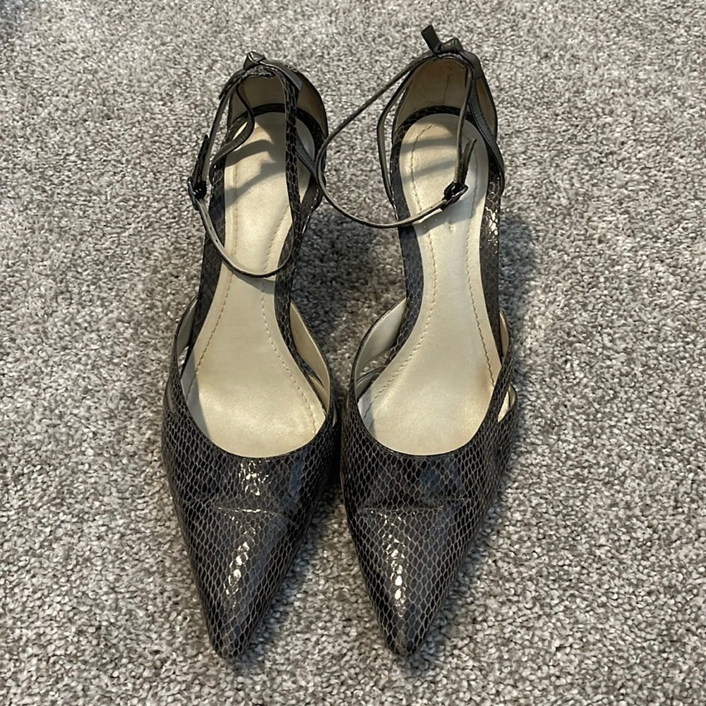 Faux Snakeskin Ann Taylor Heels